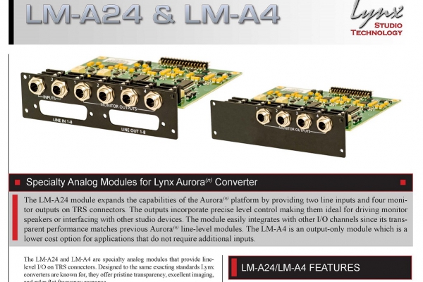 LM-A24 & LM-A4 Data Sheet